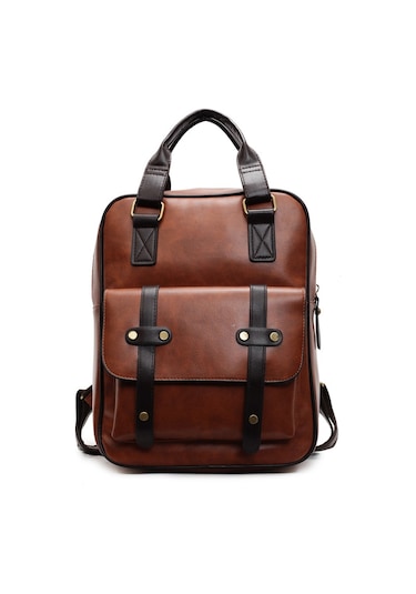 Retro Kadın Çantası Bahar Yeni Şık Çanta Büyük Kapasiteli Sırt Çantası Kadın Seyahat Sırt Çantası Kahve Rengi Ana Resim Rengi Diğer