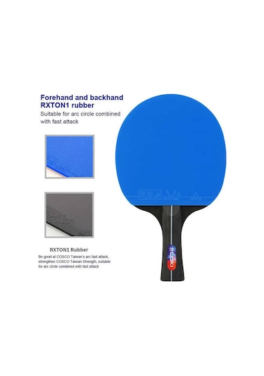 Loki İttf Onaylı Mavi Masa Tenisi Raketi 2 Raket Top Kılıf