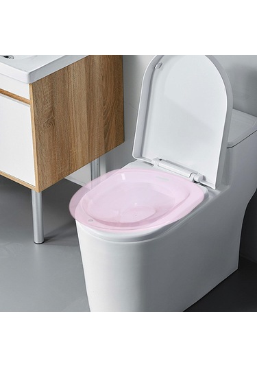 Suntek Tuvalet Oturağı İçin Oturma Banyosu, Çömelmeyi Şeffaf Pembe