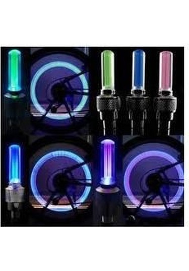 Hareket Sensörlü Mavi Işıklı Sibop Kapağı Lambası Araba Bisiklet N11.223