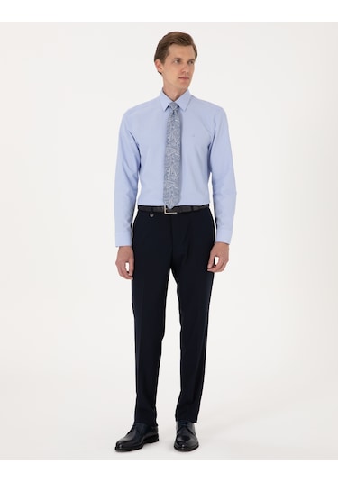Pierre Cardin Erkek Mavi Gömlek Basic 50316742-vr036 Mavi