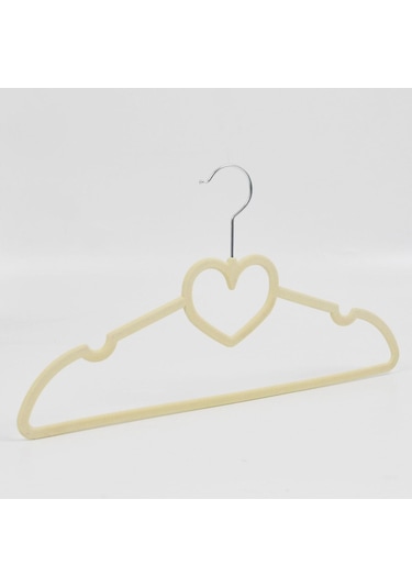 Lorin 5'li Kadife Kaydırmaz Elbise Kıyafet Dolap Askısı Bej K Renk Askı Çok Renkli