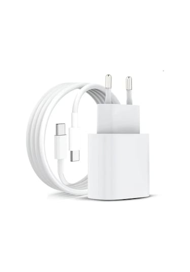 Apple Apple iPhone 12 Pro Max Uyumlu 20w Gerçek Güç Pd Type-c Adaptör+27w Type-c To Lightning Kablo Hızlı Şarj Set
