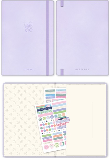 A5 Bullet Journal Noktalı Defter 140 Gr. 80 Yaprak Lavender Mist Lila