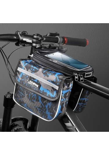 Willowhaven Kamufle Yeşil Bisiklet Sırt Çantası Sürüş Çantası Üst Boru Torbası Haki