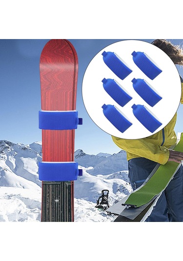 Dolıty 6 Adet Kayak Kayışları Bağlamalar Bağlantı Mavi Mavi