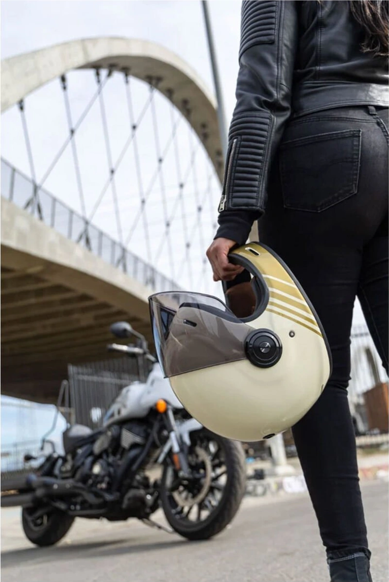 Torc T-1 Newport Breakers Kapalı Motosiklet Kaskı Krem