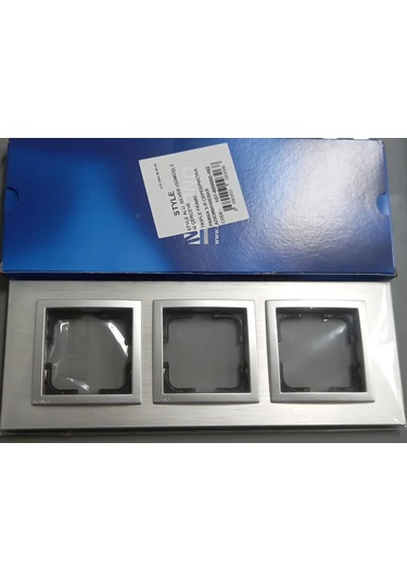 Mono Style Aluminium Sılver Gümüş Üçlü Çerçeve 107-800000-162