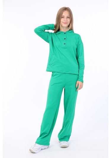 Toontoy Kız Çocuk Eşofman Takım Çimen Yeşili