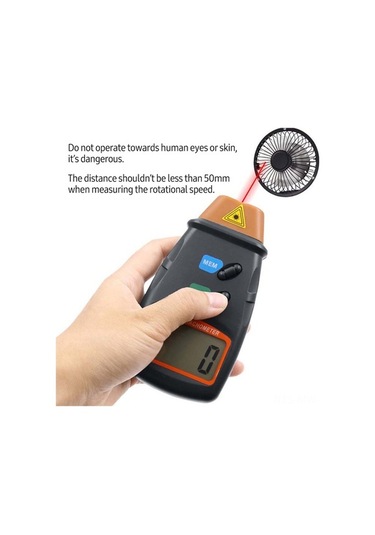 Ebitda Kullanımı Kolay Taşınabilir Dijital Dönüş Hızı Ölçer Led Ekranlı Otomatik Ölçüm Geniş Kullanım Alanı Siyah Siyah