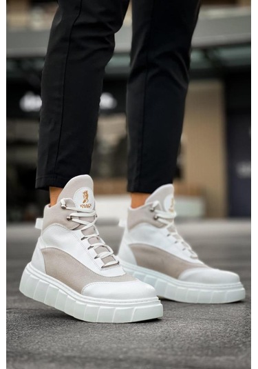 Yüksek Taban Bot 104 Beyaz Renklı