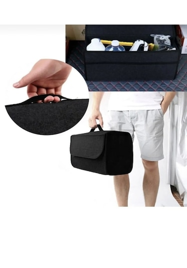 Araç Bagaj Düzenleyici Çanta Organizer Bagaj Çantası Siyah