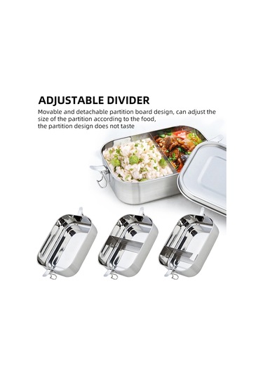 Xindoker 304 Çelik 800ml Leakproof Yemek Kutusu - Ayarlanabilir Bölmeli, Yemek Saklama, Okul/ofis İçin, Buzaçlık Ve Bulaşık Makinesine Uygun