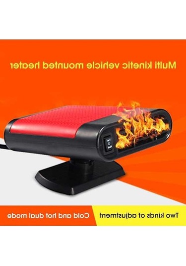 Flybuy 12v Araba İçi Isıtıcı Ve Hava Temizleyici - Hızlı Isınma, Buz Çözme, Sis Giderme, Güvenli, 2 İçin 1, Siyah Kırmızı