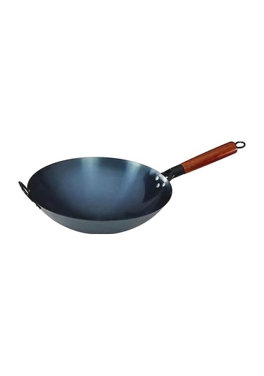 Ankatek Wok Tencere Tava Suntek Sautee Saplı Magideal Kaynatma Evrensel Ahşap 30cm-kulaklarla-birlikte Ax Siyah Siyah