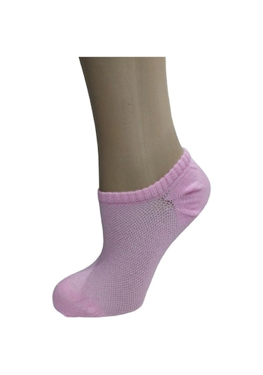 3'lü Pamuklu Kadın Patik Çorap-kırmızı Kırmızı