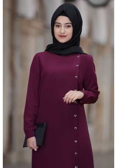 Rümeysa Tesettür Takım Mürdüm Mürdüm