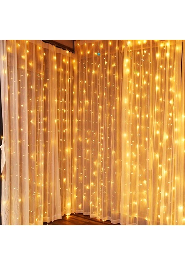 Mufunye 600 Led'li 6m X 3m Usb Kumandalı Led Bayram Dekorasyon Işık Zinciri Beyaz