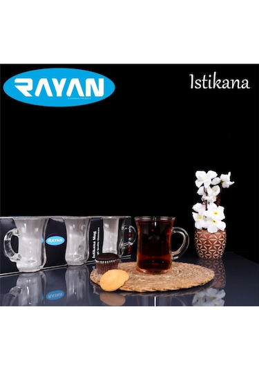 Rayan İstikana Mug 6'lı Kulplu Çay Bardağı