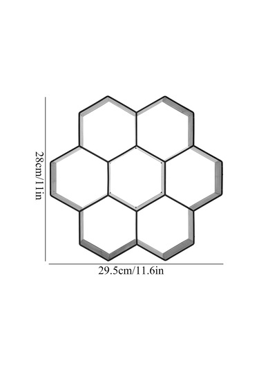Kosona Hexagon Desenli Bahçe Yol Formu - Pp Malzeme, 1600 Kullanıma Dayanıklı, Beton Yolluk Ve Patio Dıy Oluşturucu