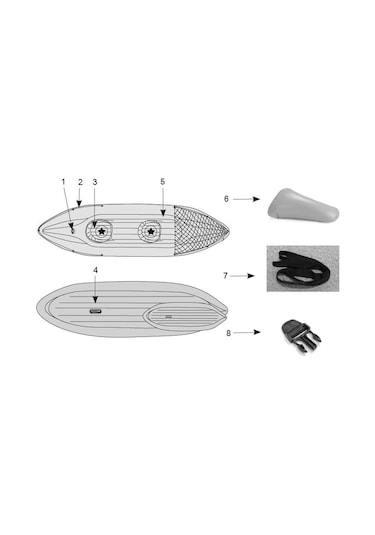 İntex Challenger K2 Çift Kişilik Şişme Kano Set (115 Kg) ( 351 x Çok Renkli