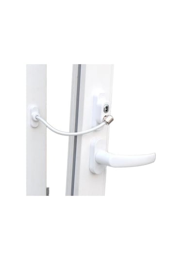 Çelik Halatlı Kilit Pvc Pencere Emniyet Çocuk Güvenlik Kilidi 4a N11.1644