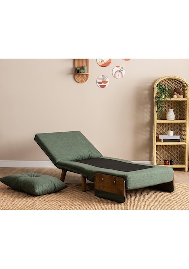 Pafu Cosmo Tekli Katlanır Yataklı Koltuk - Keten Haki Haki