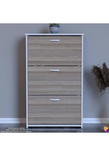 Modilayn West Antre 72x116x26 Cm Lik 3 Düşer Kapak 6 Göz Bölmeli Ayakkabılık Cordoba - Beyaz Modilayn West Antre 72x116x26 Cm Lik 3 Düşer Kapak 6 Göz Bölmeli Ayakkabılık Cordoba - Beyaz