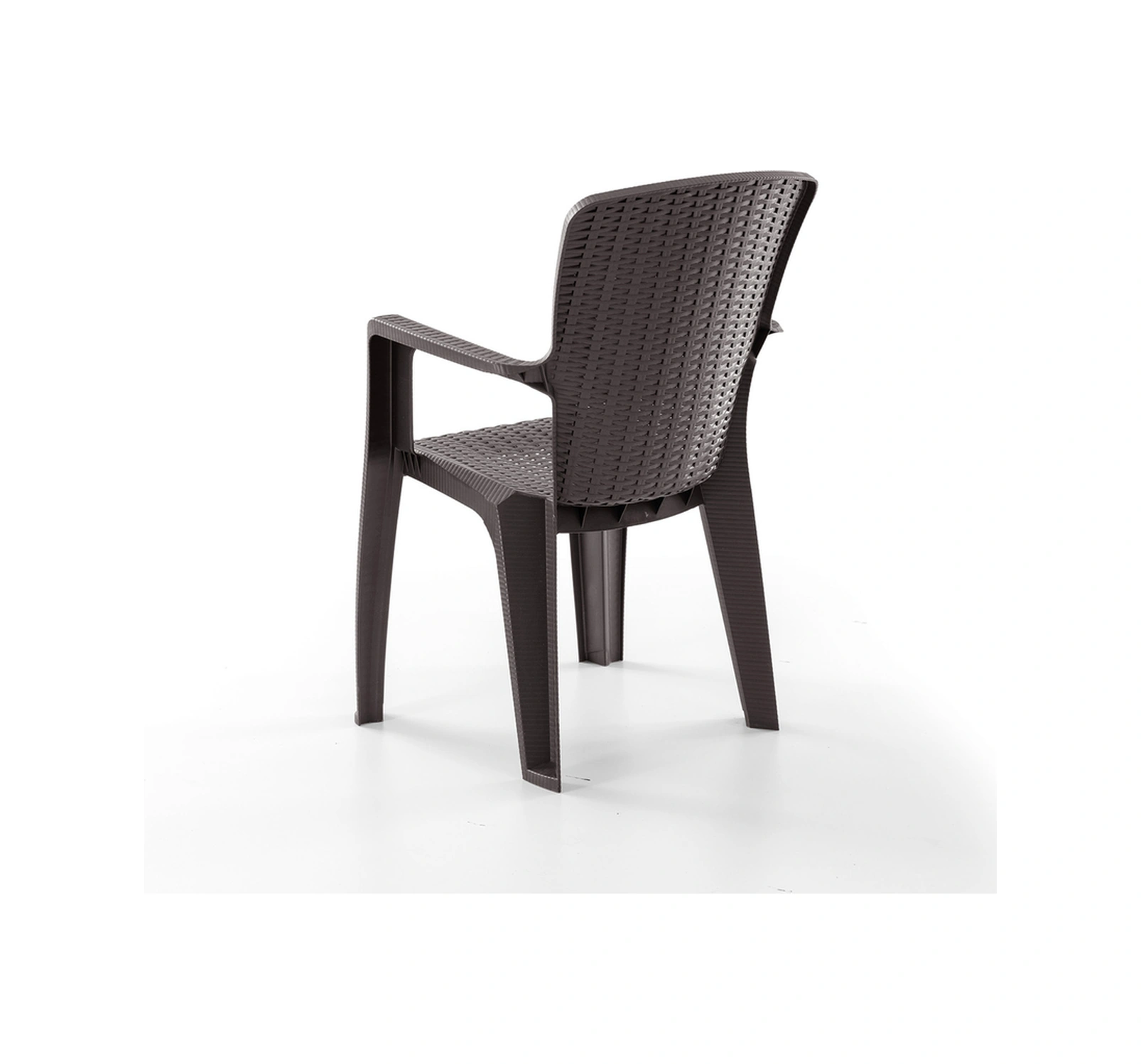 Side 2'li Rattan Sandalye Kahve Kahve