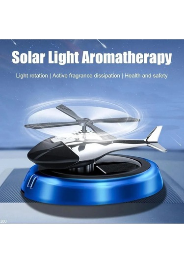 Neevoyu Güneş Enerjili Otomobil Uçak Aromaterapi: Hızlı Dönüş, Hava Temizleme, Sessiz Motor, Mavi + 1 Koku Dilimi + 1 Parfüm Sıvısı