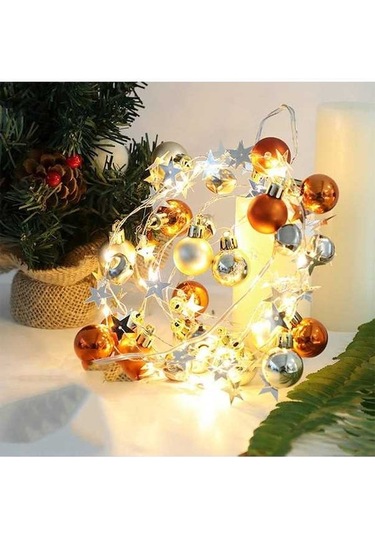 Maoyaya Pil İle Çalışan 2 Metre 20 Led Noel Süs Işığı - Sıcak Beyaz Renk Diğer