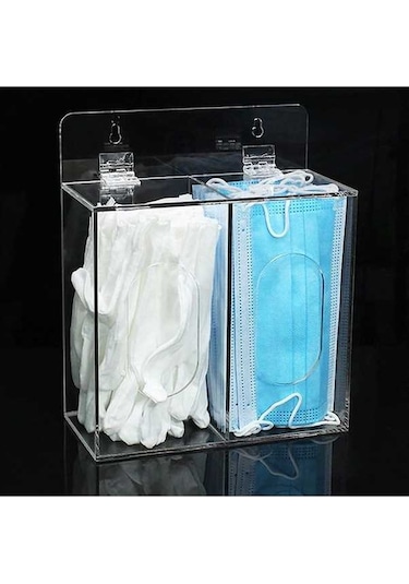 Pazly Tıbbi Lateks Tek Kullanımlık Eldiven Rafı Duvar Montajı Saklama Kutusu Çok Renkli Çok Renkli