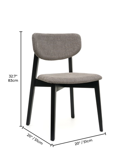 Leto Siyah Ahşap 6'lı Mutfak Salon Yemek Odası Sandalyesi