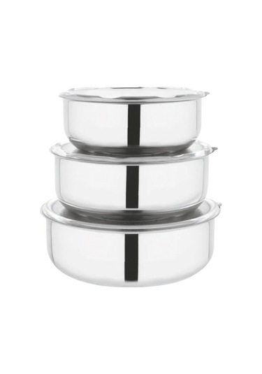 Arow Safe TR-1104 Çelik Saklama Kabı 3'lü Inox