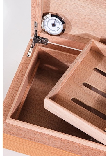Humidor / Puro Saklama Kutusu Kahverengi - Siyah