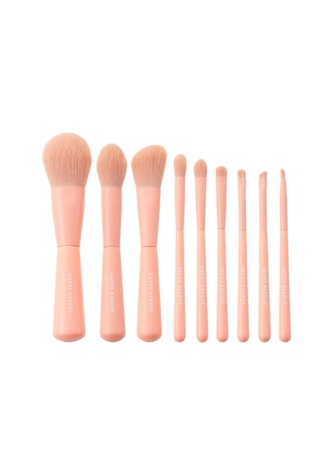 Hzl Makyaj Fırça Seti Çantalı 9lu Pembe-431