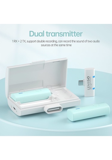 Lensgo 518c 5 Renkli Kablosuz Yaka Mikrofonu Type-c