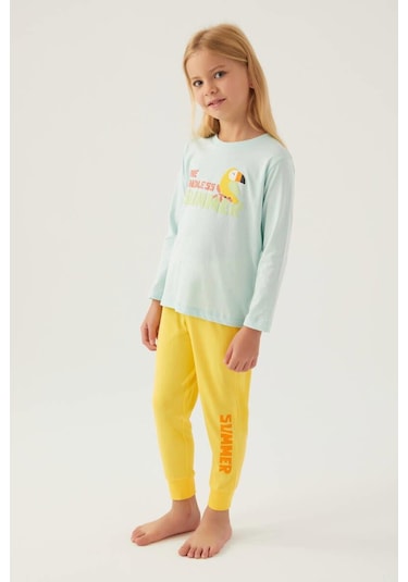 Roly Poly 3401 Garson Endless Kız Çocuk Pijama Takımı Pembe