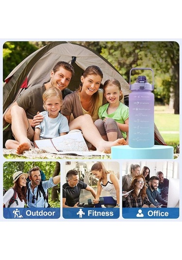 Novahub Renkli 2l Spor Şişesi: Pc, Pp, Gıda Silikonu, 30x11x11 Cm, 220g, El Yıkama Önerilir Mor Renk Mor