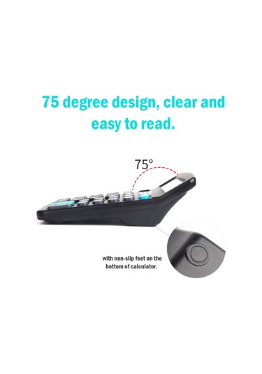 Singree 12 Haneli Solar Ve Pil Destekli Taşınabilir Hesap Makinesi, Ergonomik Tasarım Ve Geniş Klavye İle Ofis, Ev Ve Okul İçin İdeal Diğer