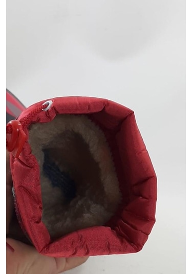 Çağrı Siyah-Pembe Içi Kürklü Kamuflaj Desenli Yağmur Çizme