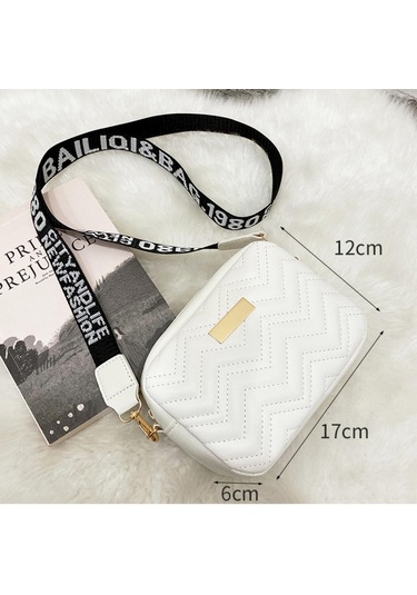 Tenfowee Kahverengi Çapraz Askılı Küçük Kare Çanta - Dalgalı Dikiş Desenli, Telefon Ve Cüzdan Taşıma Kabiliyetli, 17x6x12cm, 105g