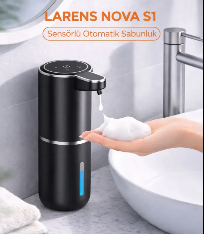 Nova S1 Akıllı Sensörlü Sabunluk Siyah