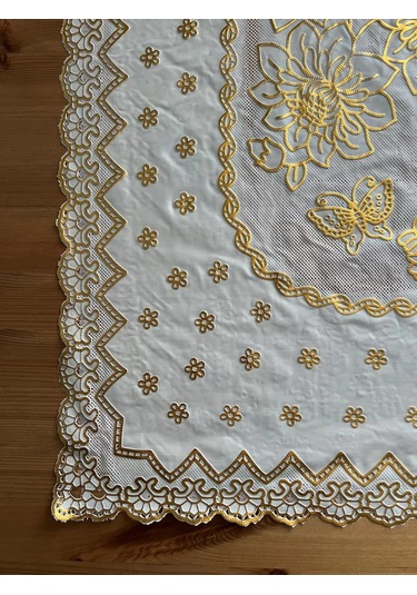 Best Price 34 Dikdörtgen Masa Örtüsü 208266843 Altın Rengi
