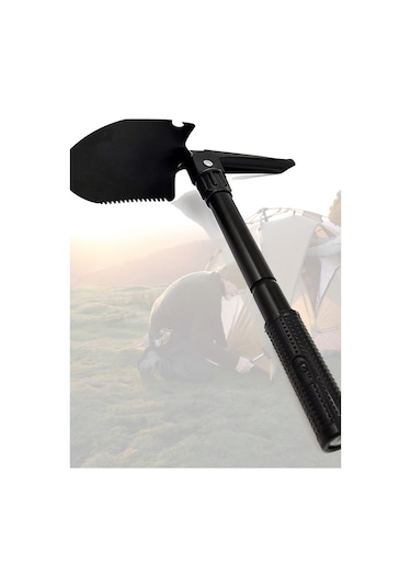 Efsane Kamp - Katlanabilir Kazma Kürek Seti Siyah