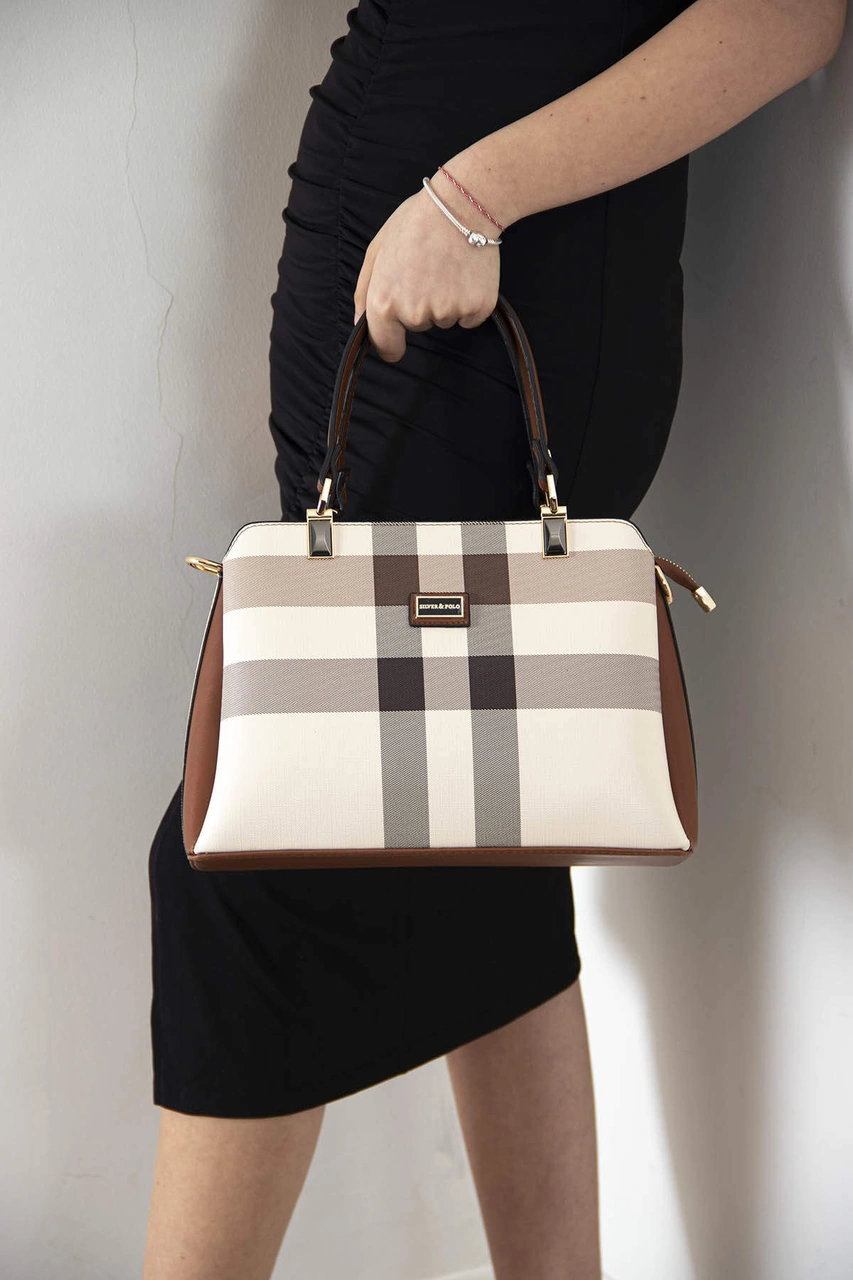 Silver Polo Kadın El Ve Çapraz Çanta 972 Krem - Taba