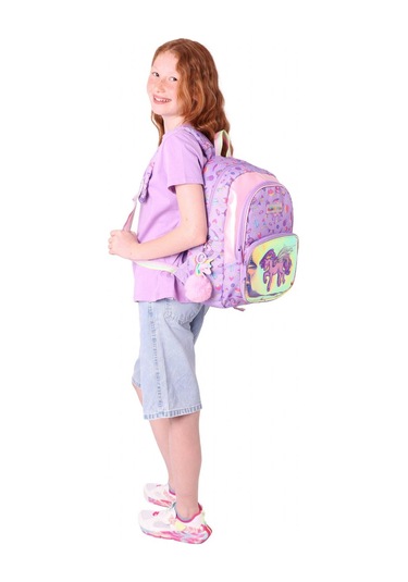 Kaukko Kids Üç Gözlü Kız Çocuk Okul Sırt Çantası Nakışlı Unicorn Desenli - L5221 Lila