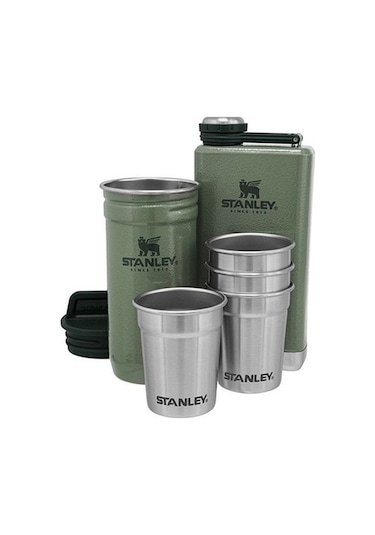 Stanley Adventure Çelik Shot Gri Bardak Ve Yeşil Matara Seti Yeşil