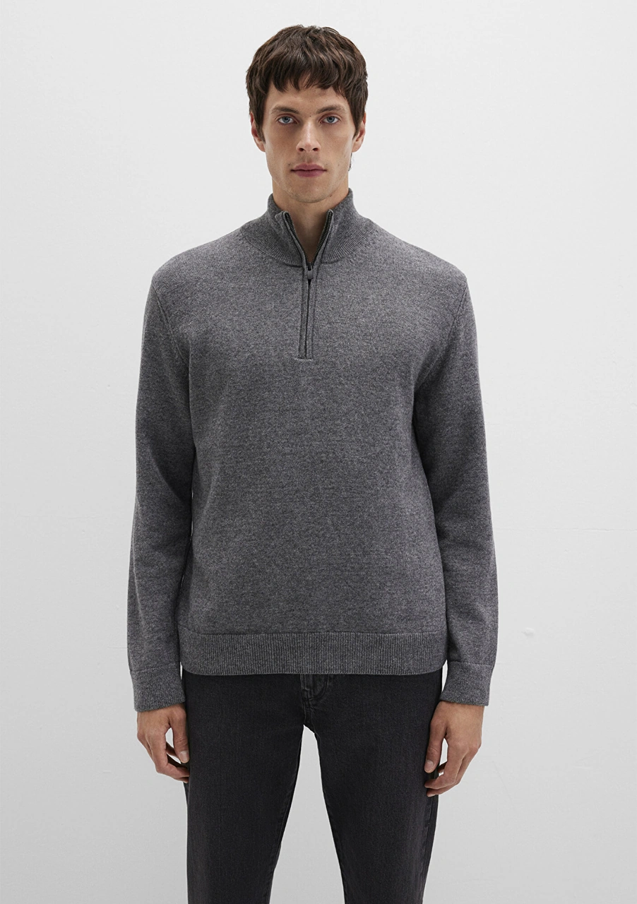 Mavi - Yün Karışımlı Grey Kazak 0710371-80024 Gri