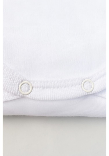 Lilabio %100 Organik Pamuk 3'lü Uzun Kollu Bebek Body Beyaz